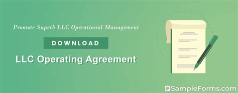 Free Llc Operating Agreement Forms Pdf Word
