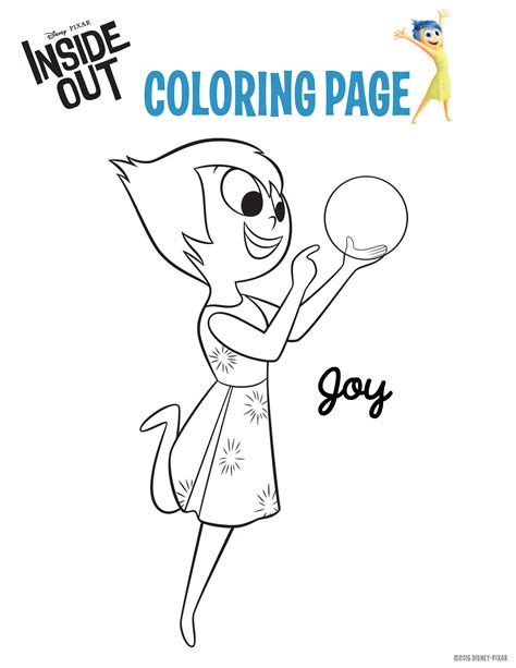 Vice Versa Joy Inside Out Kids Coloring Pages