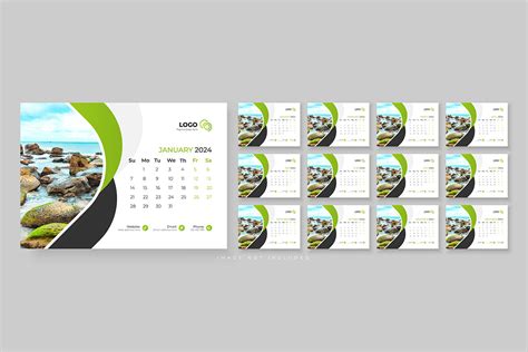 2024 Desk Calendar Design Template Graphic By Creative Pixa · Creative