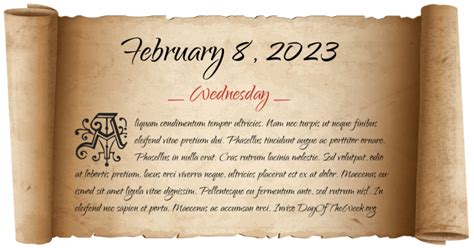 What day of the week was february 8, 2023?