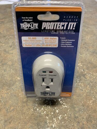 Tripp Lite Spikecube 1 Outlet Portable Surge Protector Direct Plug In