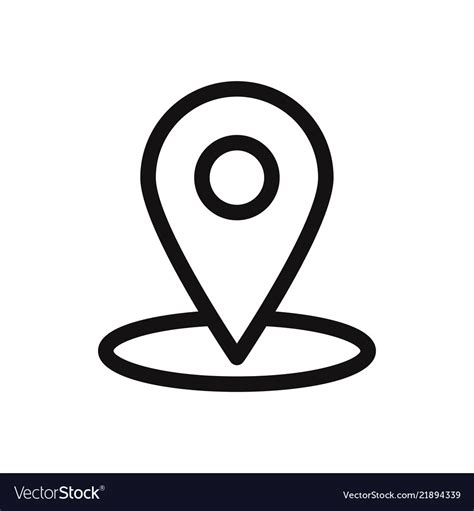 Location Icon Pin Symbol Map Pin Pointer Vector Image