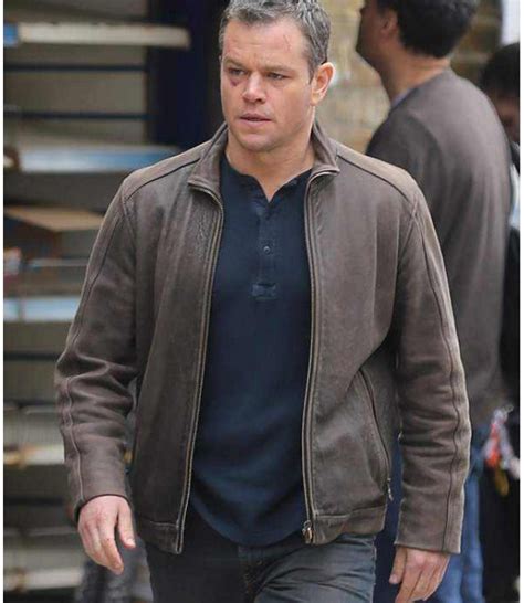 Matt Damon Jason Bourne 2016 Brown Leather Jacket