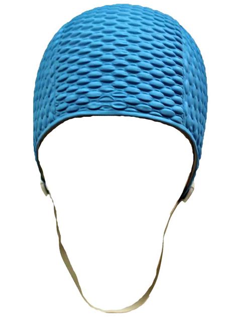 Textured Latex Rubber Swim Cap With Strap Ebay