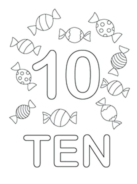 Colored Printable Numbers 1 10 Trace And Color Numbers 1 10 The