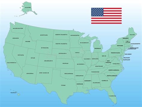 United States Vector Map Stock Vector Illustration Of American 5824152