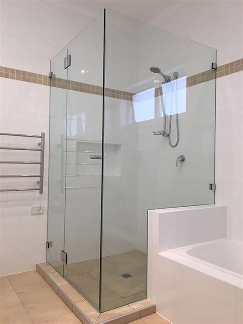 custom cut frameless shower screens sydney palmers glass