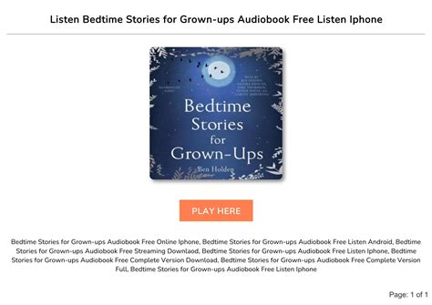free bedtime stories for grown ups audiobook free complete version full by catarina fortunata