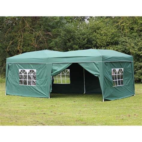 10 X 20 Palm Springs Green Ez Pop Up Canopy Gazebo Party Tent With 6