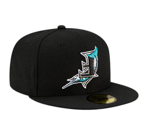 New Era 59fifty Mlb Florida Marlins Upside Down Logo Fitted Hat Nycmode