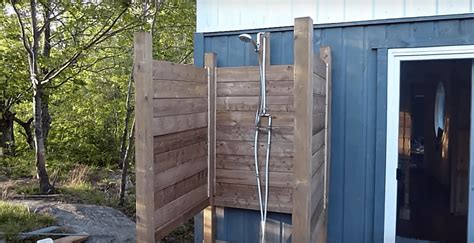 Building A Rustic Outdoor Shower For Informal Camp Life Make