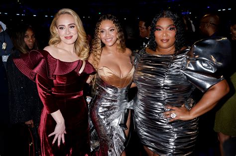 lizzo snaps selfies with beyonce adele and harry styles at 2023 grammys billboard