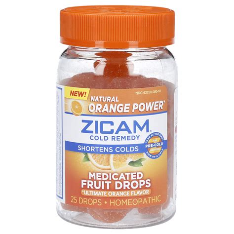 Zicam Cold Remedy Medicated Fruit Drops Ultimate Orange 25 Ct Cold And Allergy Meijer Grocery