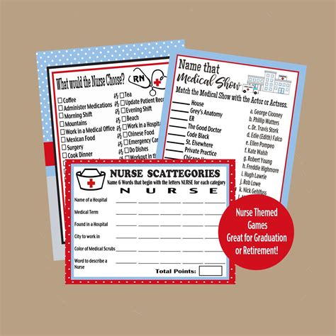 Retirement Games For Nurse Nurse Retirement Party Trivia Etsy Nurse