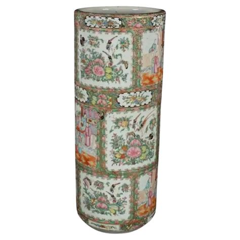 Chinoiserie Porcelain Umbrella Stand With Koi Fish Design At 1stdibs