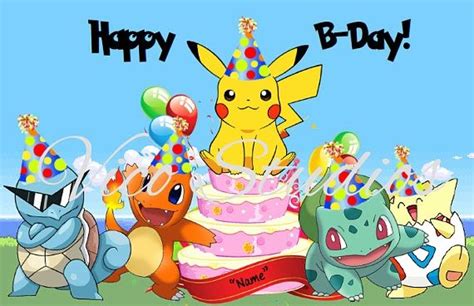 Pokemon Happy Birthday Card Unique Personalize Your Own Pokemon Happy