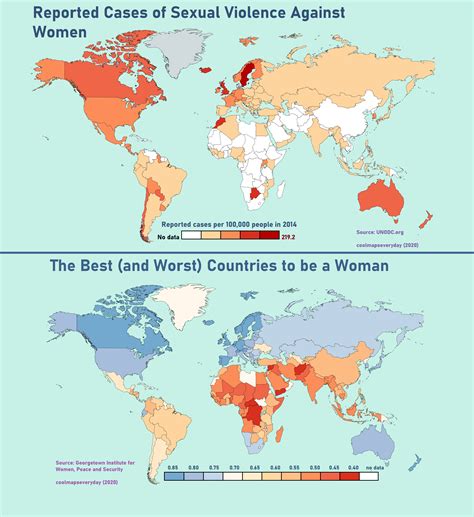 Reported Cases Of Sexual Violence Against Women Vs The Best Countries To Be A Woman Rmapporn