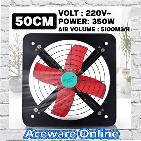 20 Inch 50cm 350w Ganaba Industrial Exhaust Fan With Net Cover