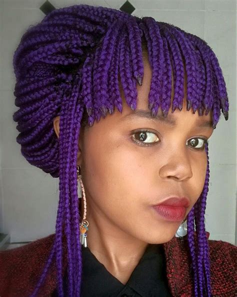 20 Box Braids With Bangs To Make You Feel Special New Natural Hairstyles