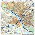 Aerial Photography Map of Trenton, NJ New Jersey