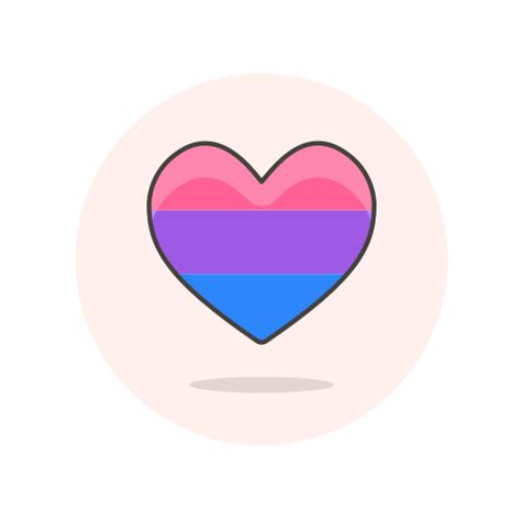 Bisexual Flag Heart Icon Free Download On Iconfinder