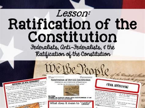 Ratification Of The Constitution Teaching Resources