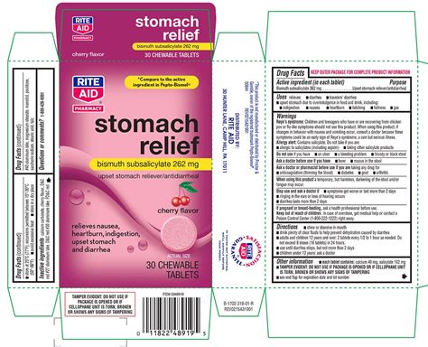 Stomach Relief Tablet Chewable Rite Aid Corporation