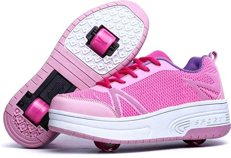 Skate Shoes With Wheels Girls Boy Fashion Roller Skateboard Outdoor
