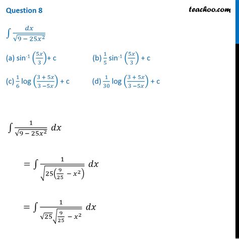 Example 1 kate wanted to check if square root of 25 can be found using repeated subtraction method. Integration of Square root (9 - 25 x^2) - CBSE Sample ...