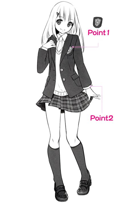 How To Draw Japanese High School Girls Uniforms Blazer Edition