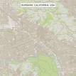 Burbank California US City Street Map Digital Art by Frank Ramspott ...