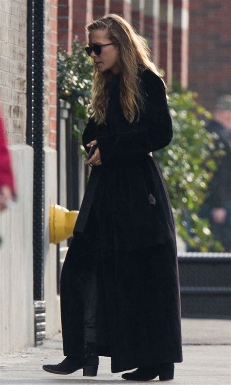 Olsens Anonymous Mary Kate Olsen Steps Out In A Black Belted Maxi Coat