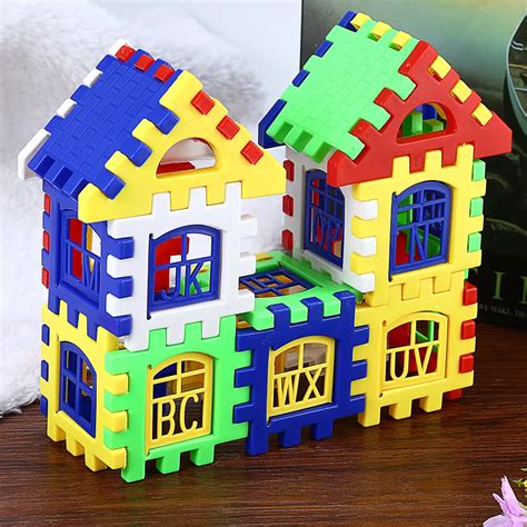 Diy Plastic House 24pcs Detachable Building Blocks Assembled Toys
