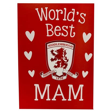 Worlds Best Mam Card Ts From Middlesbrough Fc Uk