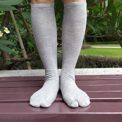 Knee High Tabi Socks Japanese Style Unisex Split Toe Tabi Etsy Uk