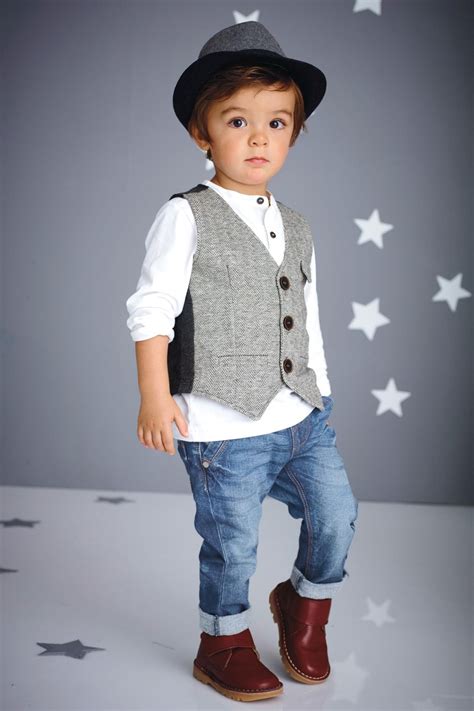 Brand Ajia Kids Boys Clothing Set Gray Suit Vest White Long Sleeve