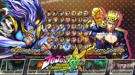 Jojo S Bizarre Adventure All Star Battle All Characters With All Dlc Complete Roster Stages