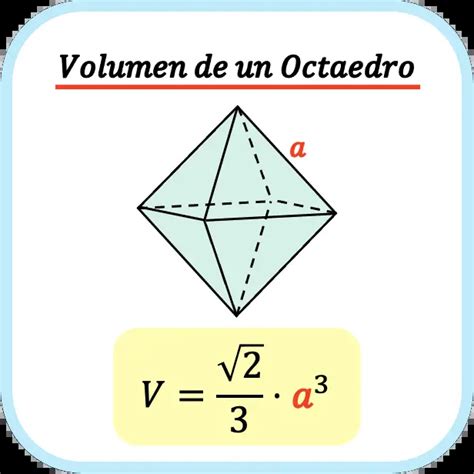 Volumen De Un Octaedro Fórmula Ejemplo Y Calculadora