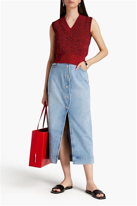 Ganni Denim Midi Skirt The Outnet