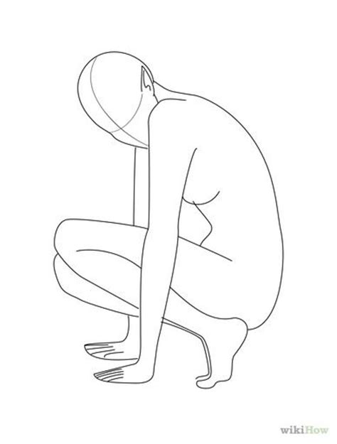 Crouching Pose Figure Drawing Poses Human Figure Drawing Figure Sketching Body Drawing