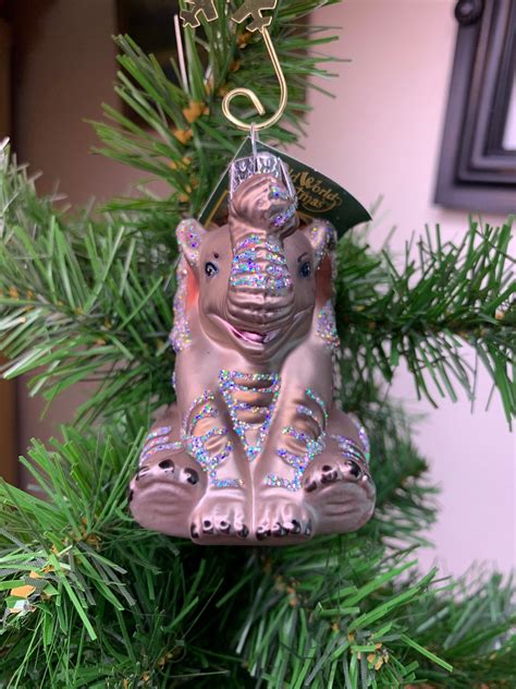 Old World Christmas Elephant Ornament Etsy