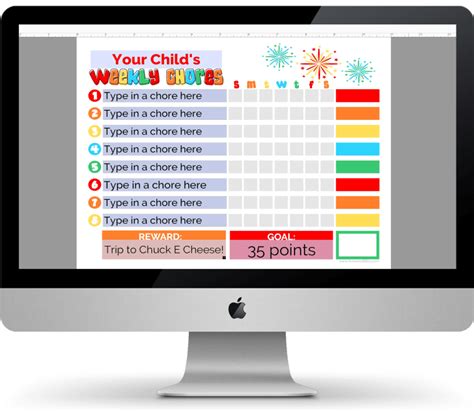 Free Weekly Chore Chart For Kids Arrow And Bliss