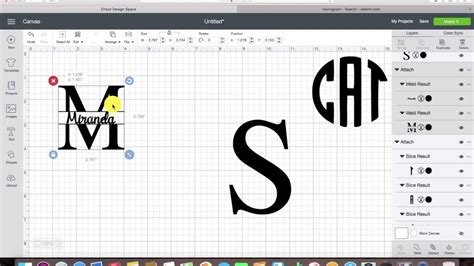 How To Create A Split Monogram In Cricut Design Space Artofit