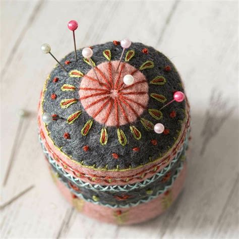 Felt Pincushion Embroidery Kit By Corinne Lapierre