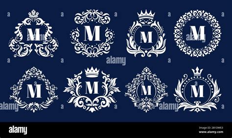 Luxury Monogram Frame Ornamental Monograms Heraldic Initials Logo