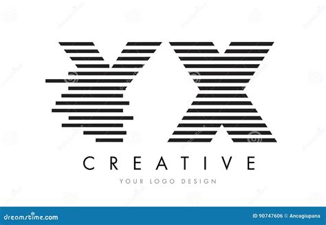 yx y x zebra letter logo design with black and white stripes stock vector illustration of
