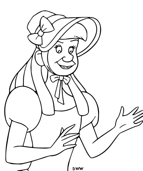 cinderella lady tremaine anastasia drizella and lucifer coloring pages 08