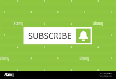 Subscribe Banner Template White Subscribe Button With Bell Icon Over