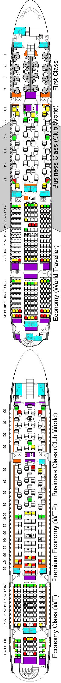 Airbus A380 Seat Chart
