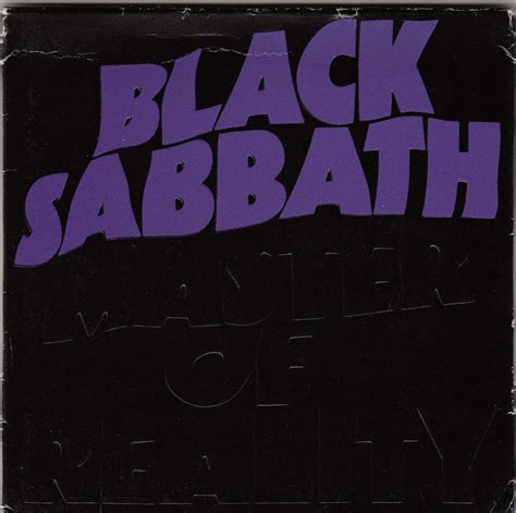 Black Sabbath Master Of Reality Album Cover Art Album Covers Black
